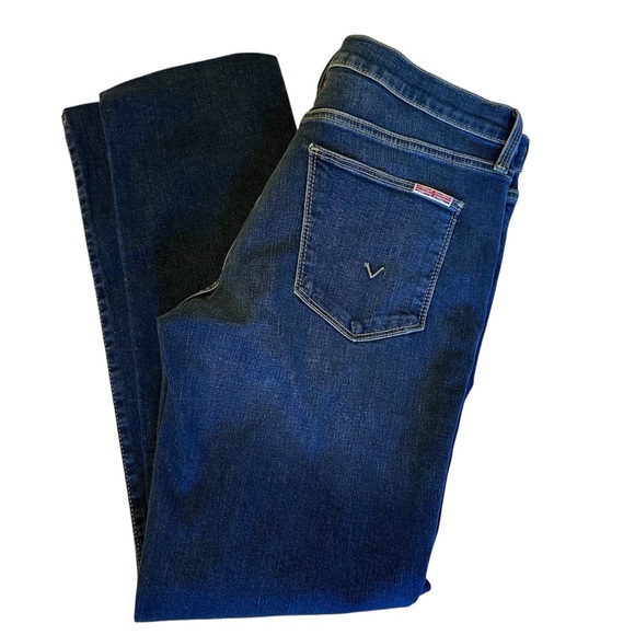 Hudson Jeans Denim - Hudson Natalie LEI Dark Wash Denim Skinny Raw Ankle Hem Jeans women’s size 28